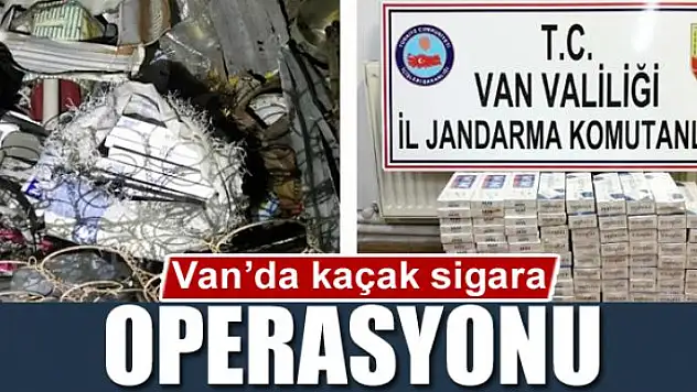 Van'da kaçak sigara operasyonu 