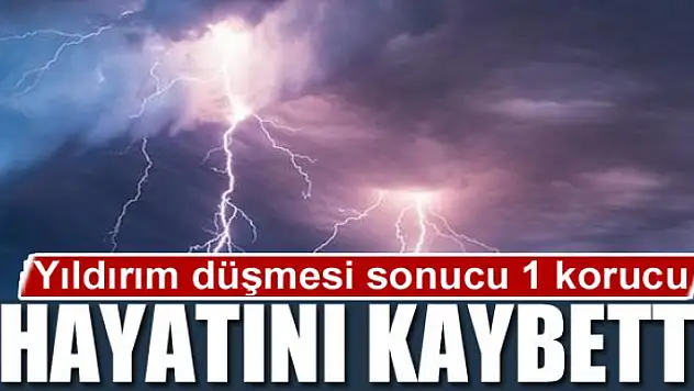 Yıldırım düşmesi sonucu 1 korucu hayatını kaybetti