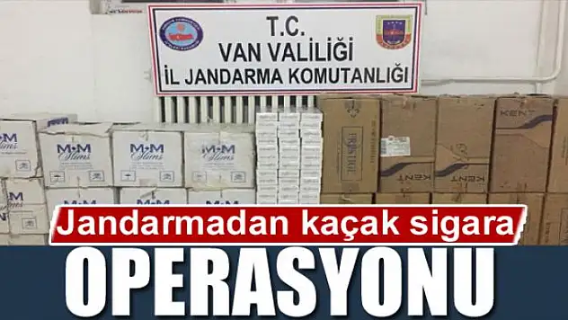 Jandarmadan kaçak sigara operasyonu