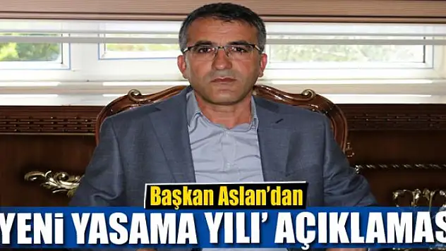 Başkan Aslan'dan 'Yeni Yasama Yılı' açıklaması