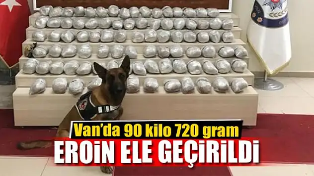 'Zeyna'nın katıldığı operasyonda 90 kilo 720 gram eroin ele geçirildi