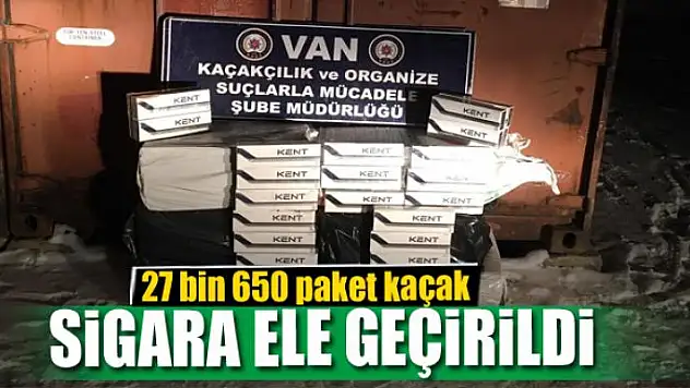Van'da bir haftada 27 bin 650 paket kaçak sigara ele geçirildi