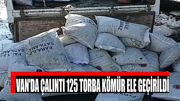 Van'da çalıntı 125 torba kömür ele geçirildi
