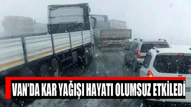 Van'da kar yağışı hayatı olumsuz etkiledi