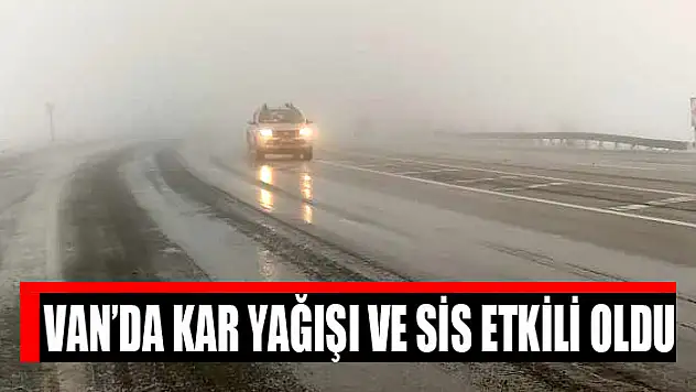 Van'da kar yağışı ve sis etkili oldu