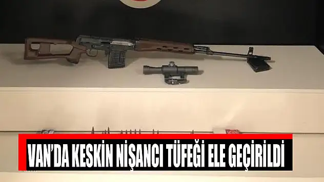 Van'da keskin nişancı tüfeği ele geçirildi