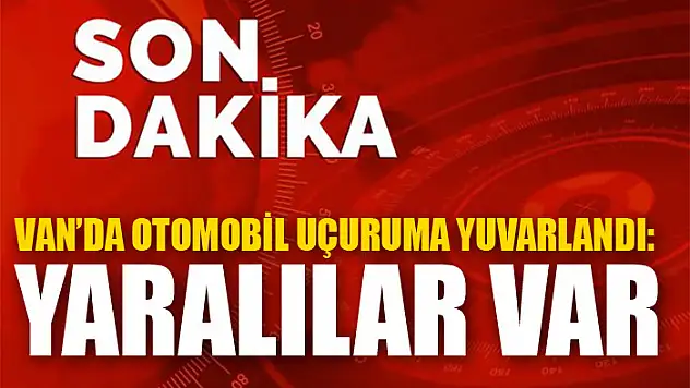Van'da otomobil uçuruma yuvarlandı: Yaralılar var