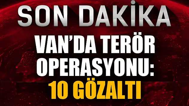 Van'da terör operasyonu: 10 gözaltı