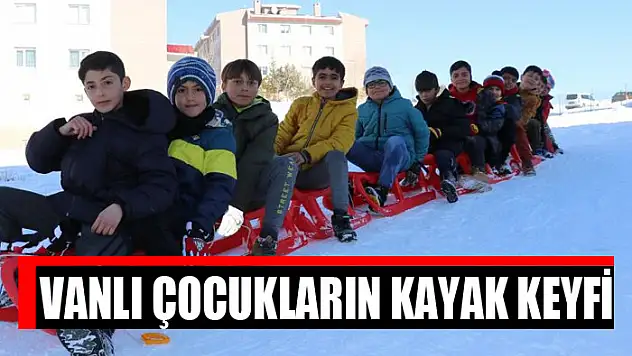 Vanlı çocukların kayak keyfi