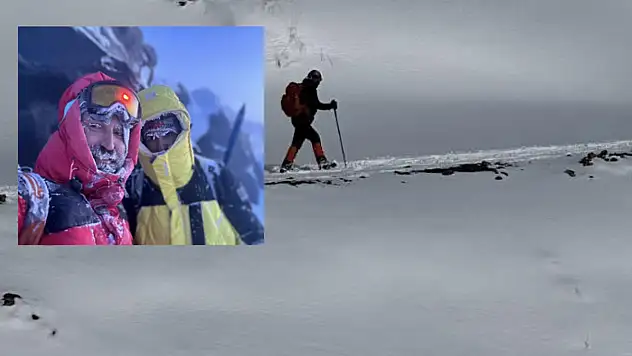 Vanlı dağcılardan Türkiye'nin zirvesine zorlu tırmanış