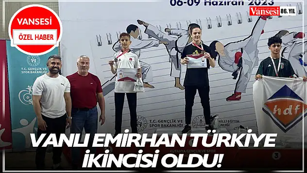Vanlı Emirhan Türkiye İkincisi Oldu!