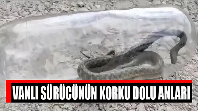 Vanlı sürücünün korku dolu anları