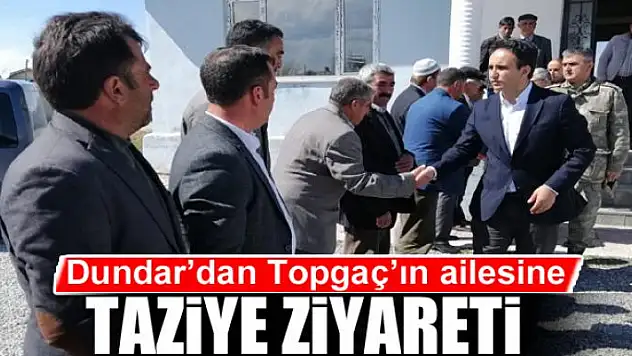 Kaymakam Dundar'dan Topgaç'ın ailesine taziye ziyareti