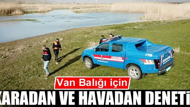 Van Balığı için karadan ve havadan denetim 