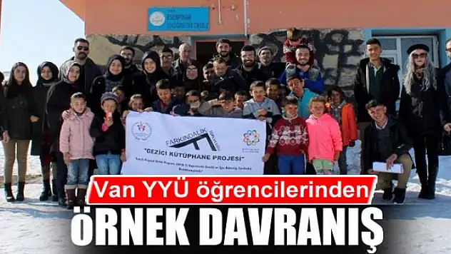 Van Yüzüncü Yıl Üniversitesi öğrencilerinden örnek davranış