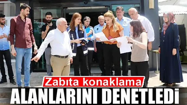 Zabıta konaklama alanlarını denetledi