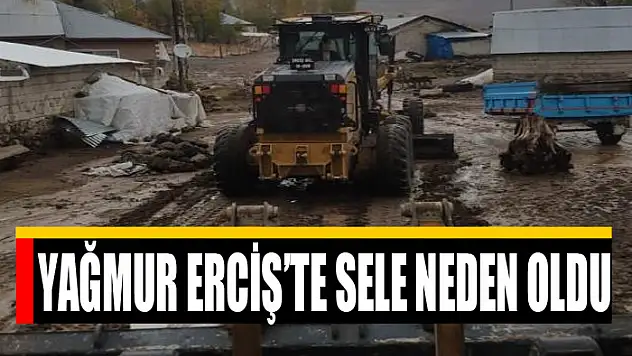 Yağmur Erciş'te sele neden oldu