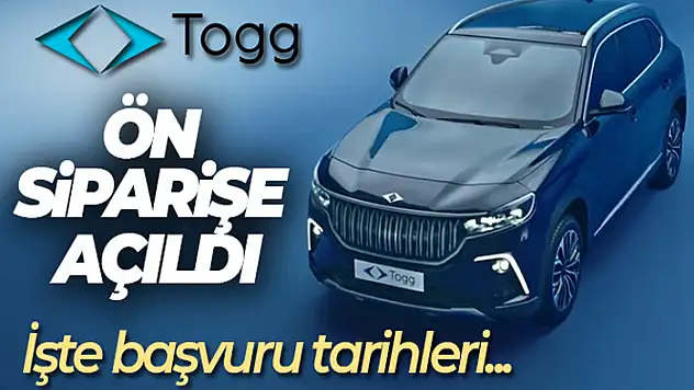Yerli otomobil Togg ön siparişe açıldı