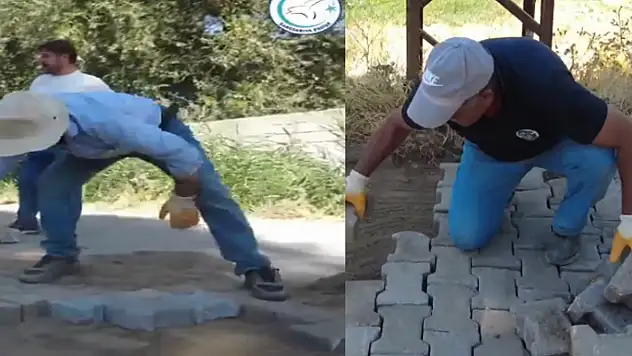 Yeşilova Mahallesi'nde parke taşı döşeme çalışmaları devam ediyor