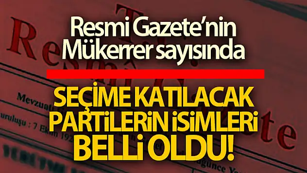YSK, seçimlere girme yeterliliğine sahip olan partileri açıkladı