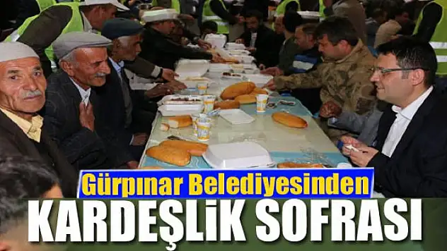 Gürpınar Belediyesinden Kardeşlik sofrası