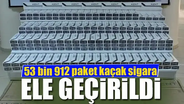 Van'da 53 bin 912 paket kaçak sigara ele geçirildi