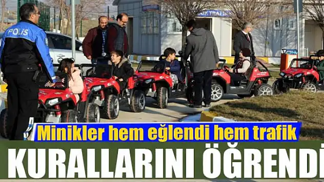 Minikler hem eğlendi hem trafik kurallarını öğrendi