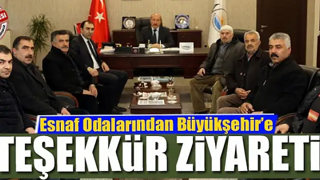 Esnaf Odalarından Büyükşehir'e teşekkür ziyareti