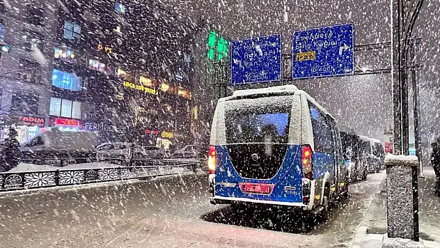 Yüksekova'da lapa lapa kar yağdı