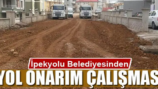 İpekyolu Belediyesinden yol onarım çalışması 
