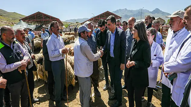 Zeydan ve Şedal'dan Van Hayvan Pazarı'na ziyaret