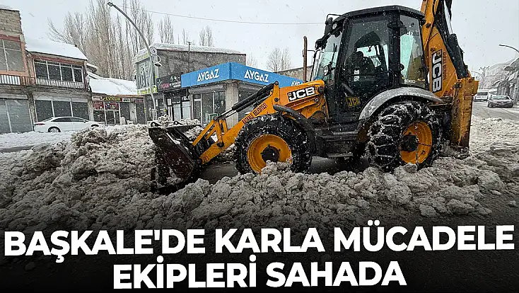 Başkale'de karla mücadele ekipleri sahada