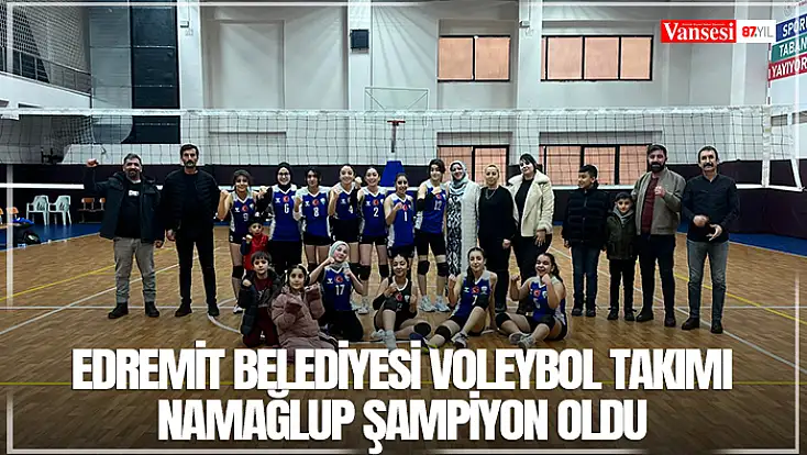 Edremit Belediyesi voleybol takımı namağlup şampiyon oldu