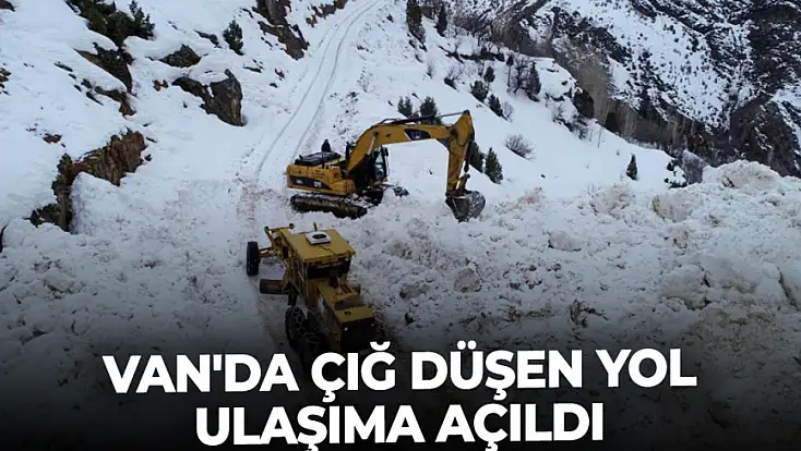 Van'da çığ düşen yol ulaşıma açıldı