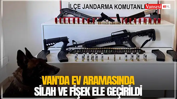 Van'da ev aramasında silah ve fişek ele geçirildi