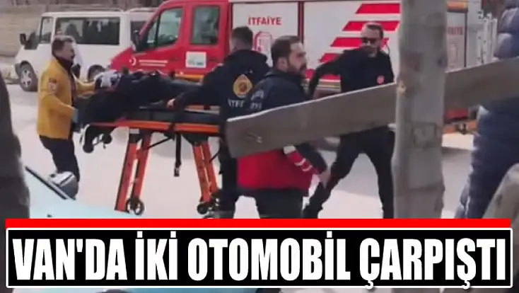 Van'da iki otomobil çarpıştı