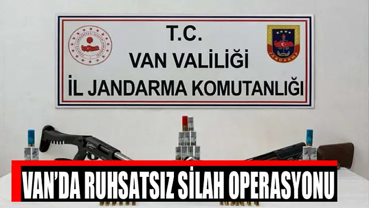 Van’da ruhsatsız silah operasyonu