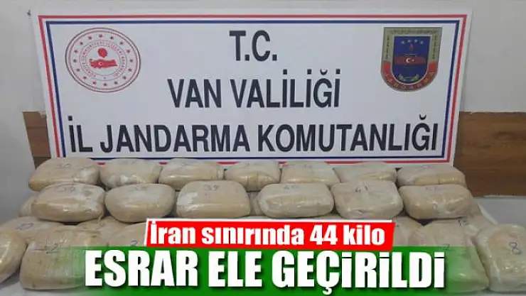 İran sınırında 44 kilo esrar ele geçirildi
