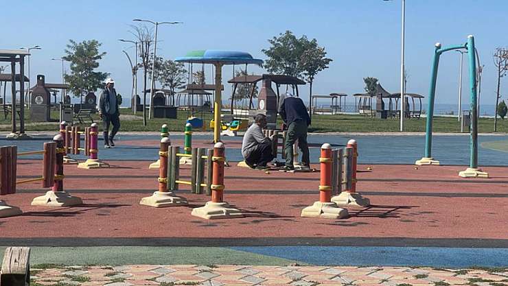 15 Temmuz Parkı'nda bakım onarım çalışması