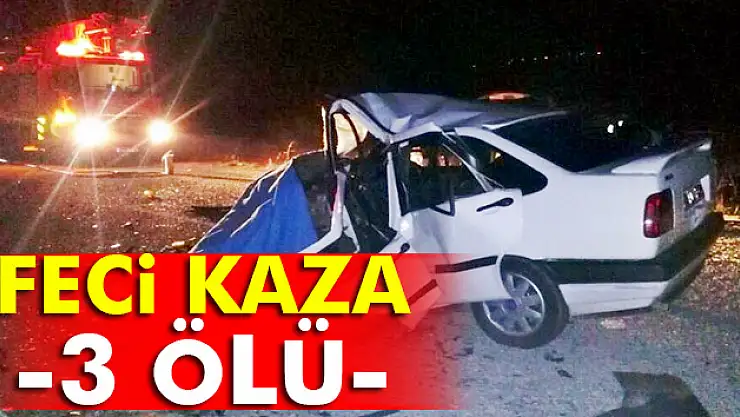 Otomobiller çarpıştı: 3 ölü