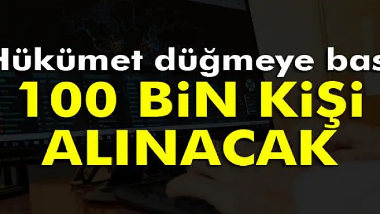 Kamuya 100 bin bilişimci alınacak