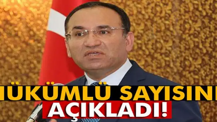 Adalet Bakanı Bozdağ hükümlü sayısını açıkladı!