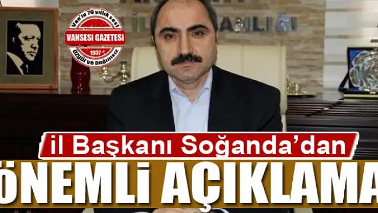 Soğanda'dan önemli açıklama!