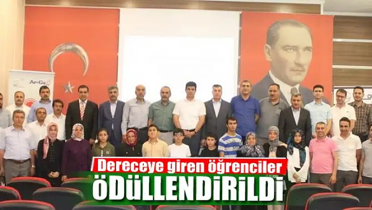 Dereceye giren öğrenciler ödüllendirildi