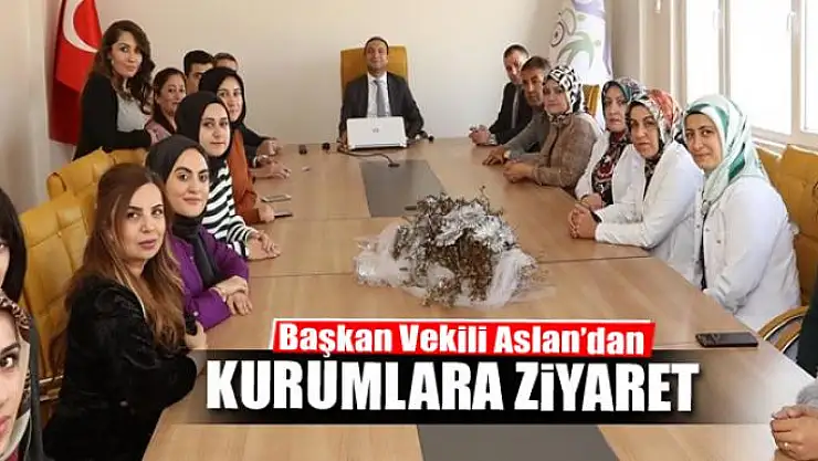 Başkan Vekili Aslan'dan kurumlara ziyaret