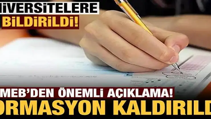 MEB'den son dakika açıklaması: Pedagojik formasyon kaldırıldı