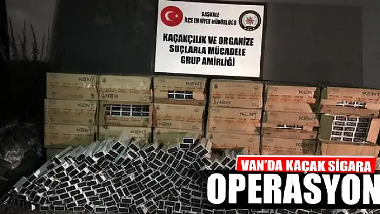 Van'da Kaçak Sigara Operasyonu