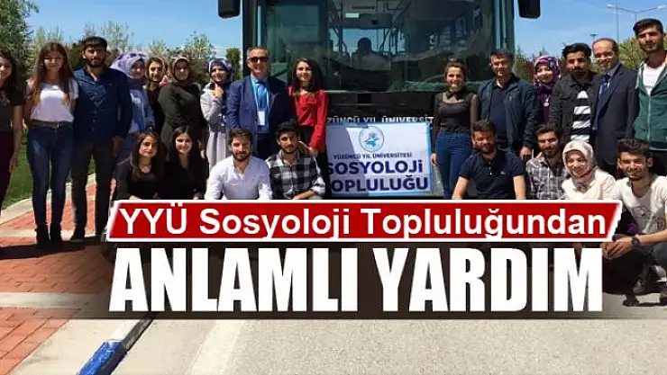 YYÜ Sosyoloji Topluluğundan anlamlı yardım