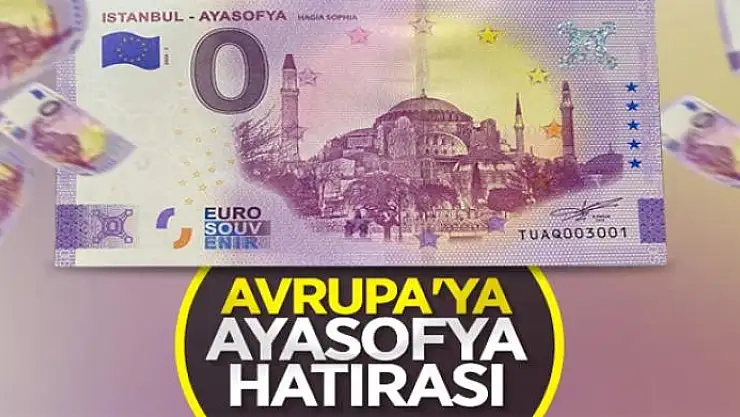 Ayasofya Camii, hatıra ve tanıtım amacıyla basılan Euro'da yer aldı