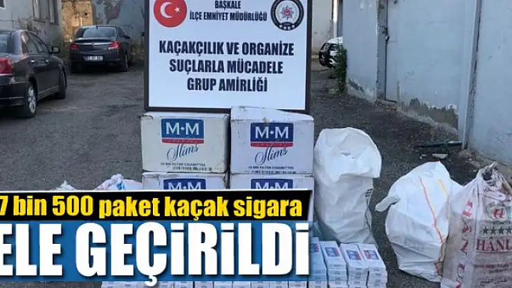 Van'da 7 bin 500 paket kaçak sigara ele geçirildi